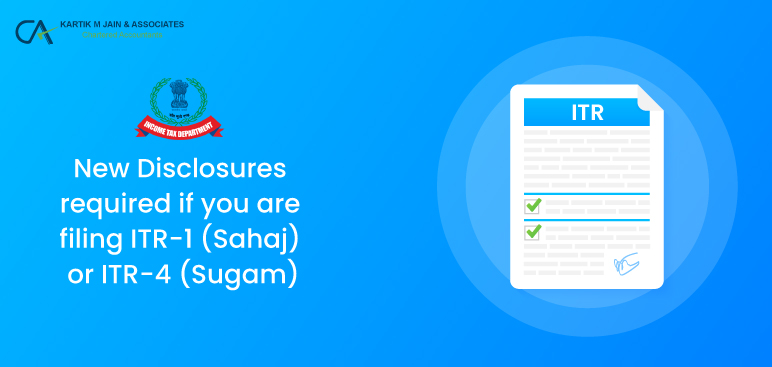 Disclosures in ITR